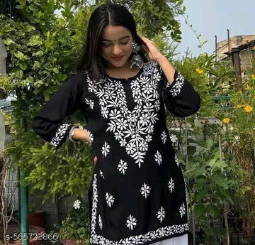 Fancy Embroidery Designer Short Kurtis Kurta